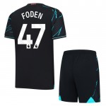 Günstige Fußballtrikots Manchester City Foden 47 Kinder 3rd trikot 2023-24 Kurzarm